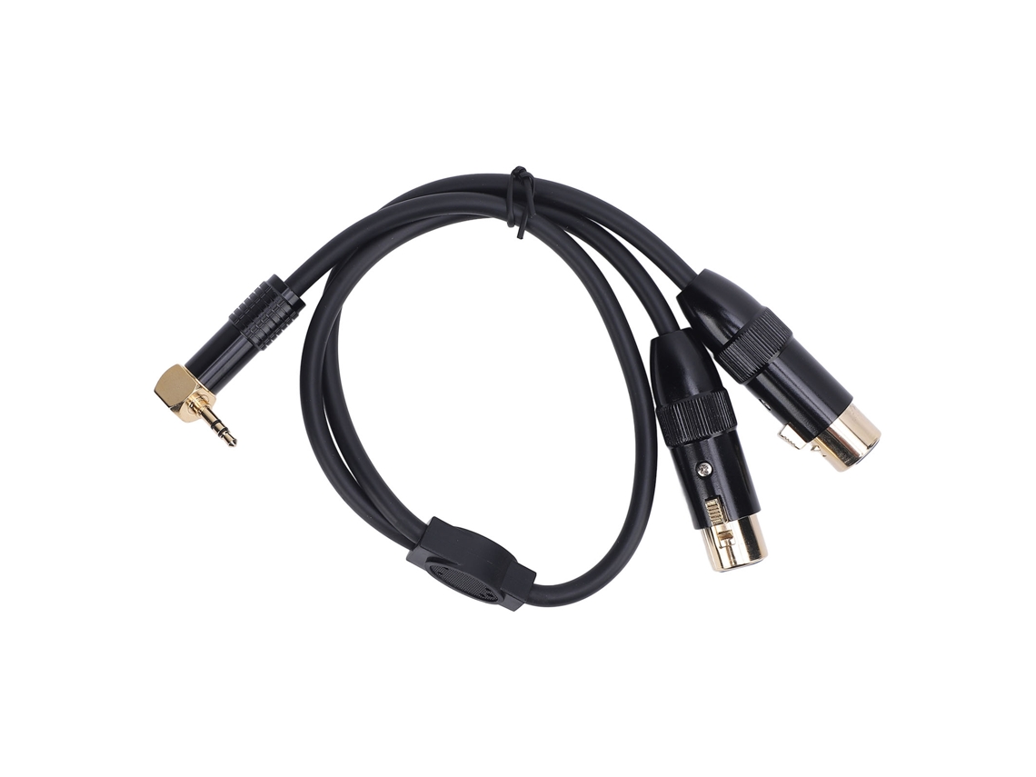 Cable Divisor En Y De Ángulo Recto De 90 Grados Xlr A 3,5 Mm, 3,5 Mm Macho A 2 Xlr Hembra, 0,5 M