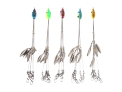 Kit De 5 Señuelos De Pesca Con Accesorios De Acero Inoxidable Anti-morado De Alta Flexibilidad Para La Pesca De Lubina.