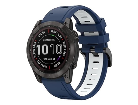 Correa Smartwatch Para Garmin Fenix 7X Solar 26Mm Azul Medianoche - Blanco VENISYMLIS
