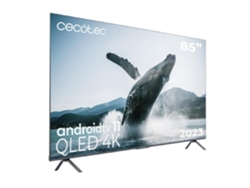 Cecotec TV QLED de 85" con resolución 4K UHD, sistema operativo Android TV 11, local dimming, Google Voice Assistant y Chromecast.