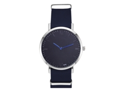 Reloj De Pulsera Sencillo Y Elegante Para Hombre Con Esfera De Espejo Y Movimiento De Cuarzo Azul Real.