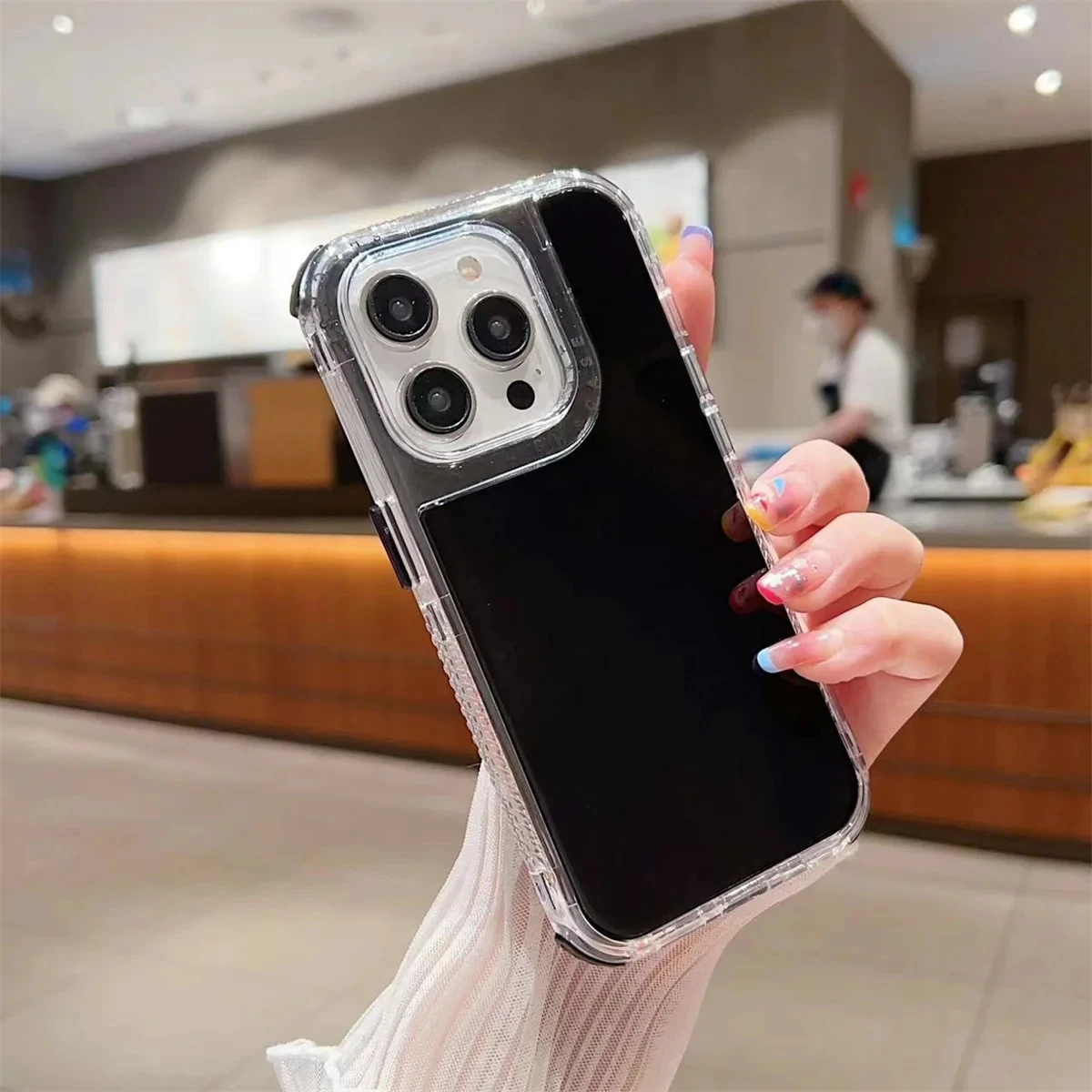 (negro, Iphone 11) Funda 3 En 1 Para Iphone, Protección Contra Caídas De Grado Militar.