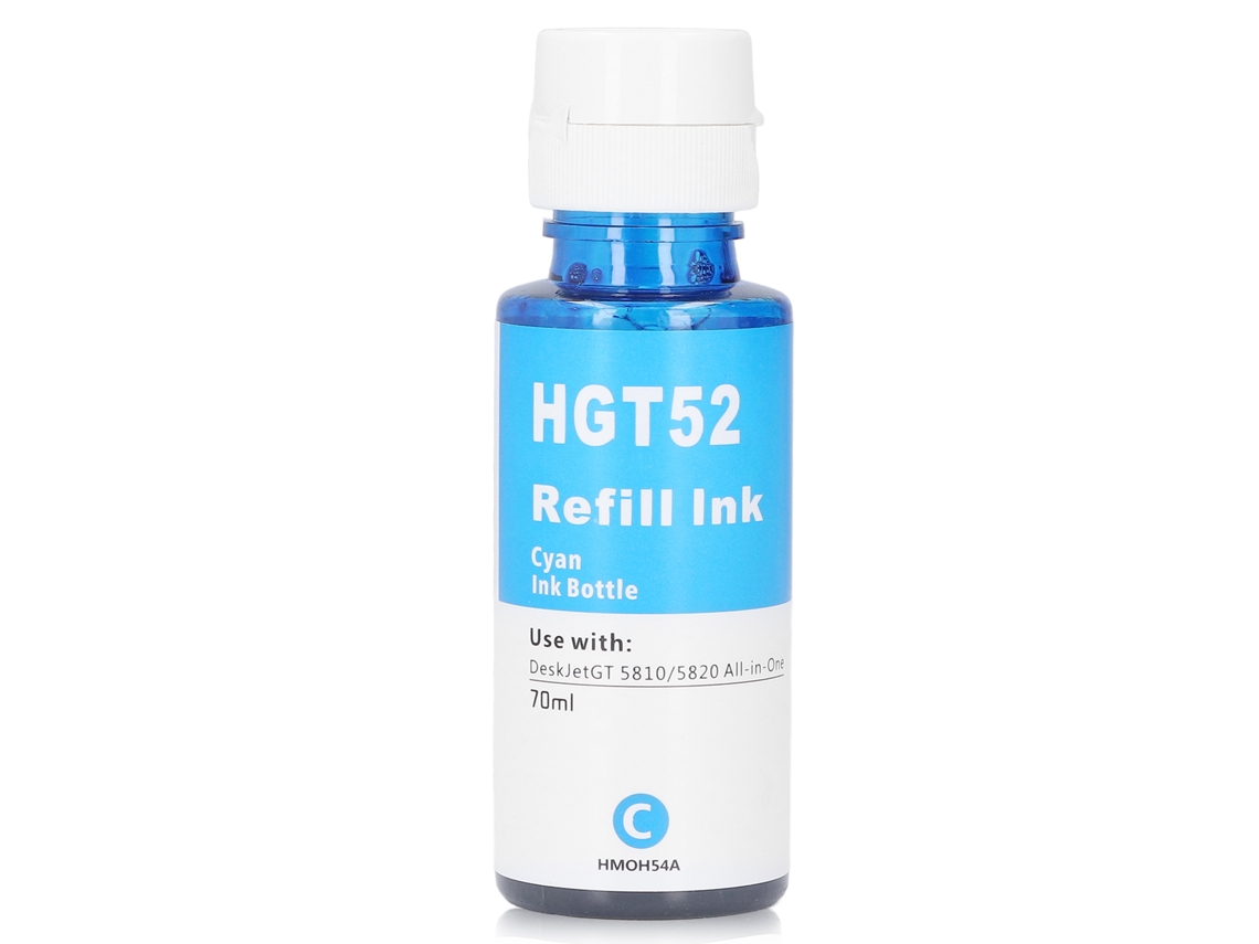 Tinta recargable de 70 ml para impresora HP GT5810 5820 (azul)