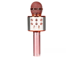 Micrófono de karaoke inalámbrico Bluetooth 5 en 1, estéreo y con 4 efectos de voz. Mdug (oro rosa)