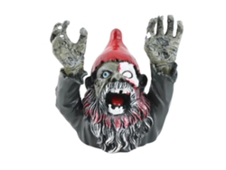 Estatua de enano zombi malvado 2026 para decoración de jardín de Halloween - Escultura aterradora para ambientes exteriores