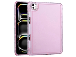 Transparent Cap 3 Em 1 Capa De Tpu à Proof de Choque para Ipad Pro 11 Rosa Chennnls (2024)