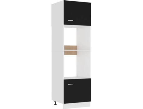 Mueble de cocina VIDAXL Negro Madera contrachapada (60x57x207)
