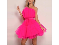2026-vestido Corto Sin Mangas De Tule Para Mujer Con Malla Lisa, Estilo Princesa Para Fiesta Y Ocasiones Casuales