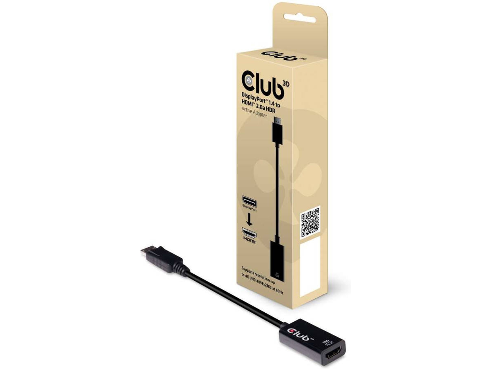 Adaptador de interfaz CLUB3D DisplayPort 1.4 to HDMI 2.0b HDR Active