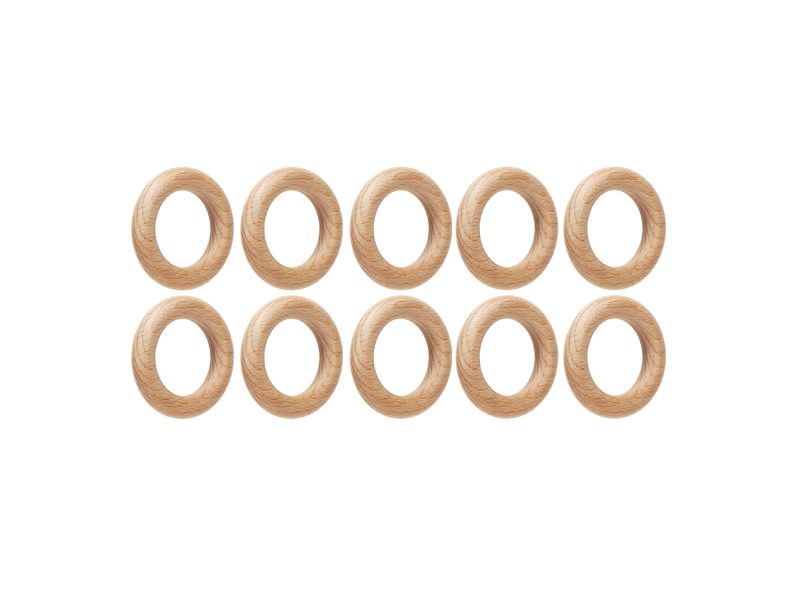 30 Anillos De Madera Con Forma De Faisán De 6,5 Cm, Kit De Manualidades Diy, Accesorio De Decoración Para El Hogar