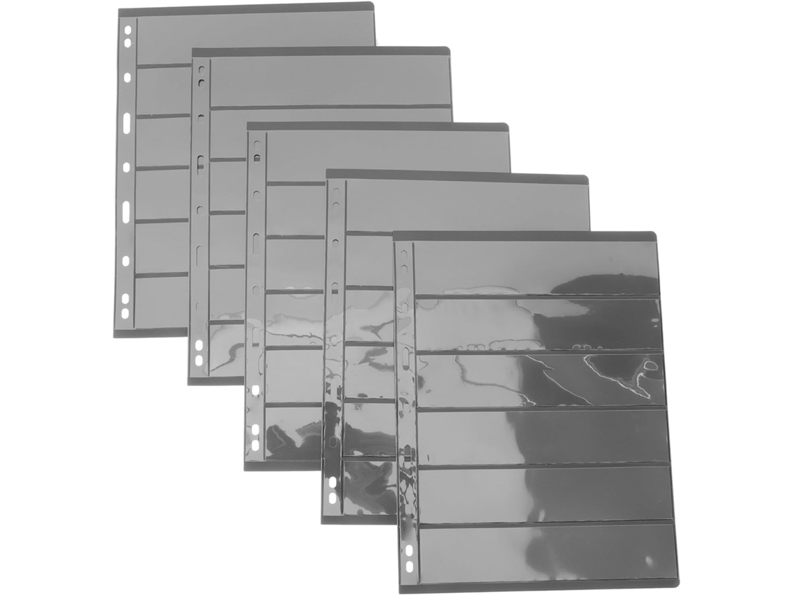 Álbum de colección de sellos de doble cara en PVC ligero con 10 hojas transparentes y cubierta protectora. SFUSHOS