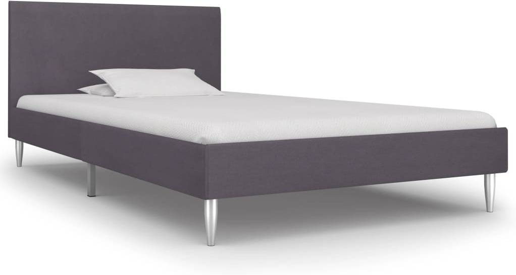 Cama VIDAXL 280946 Tejido Gris (Compatible con Colchón: 90x200 cm)