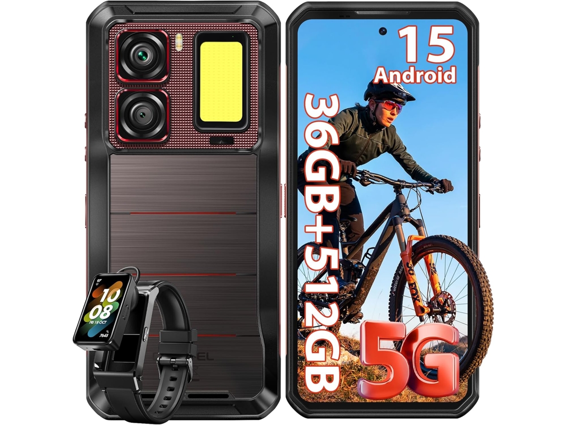 Smartphone Robusto 5g Oukitel Wp300 36gb 512gb 6.8 120hz 16000mah Android 15 Rojo