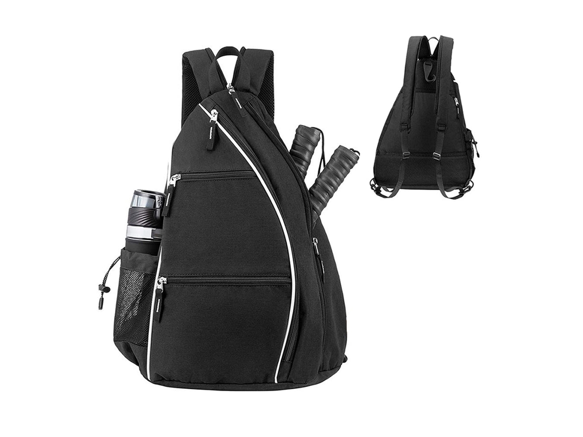 Mochila De Viaje Reversible, Bolso Bandolera Deportivo Negro, Para Pickleball SUNNY SPACES