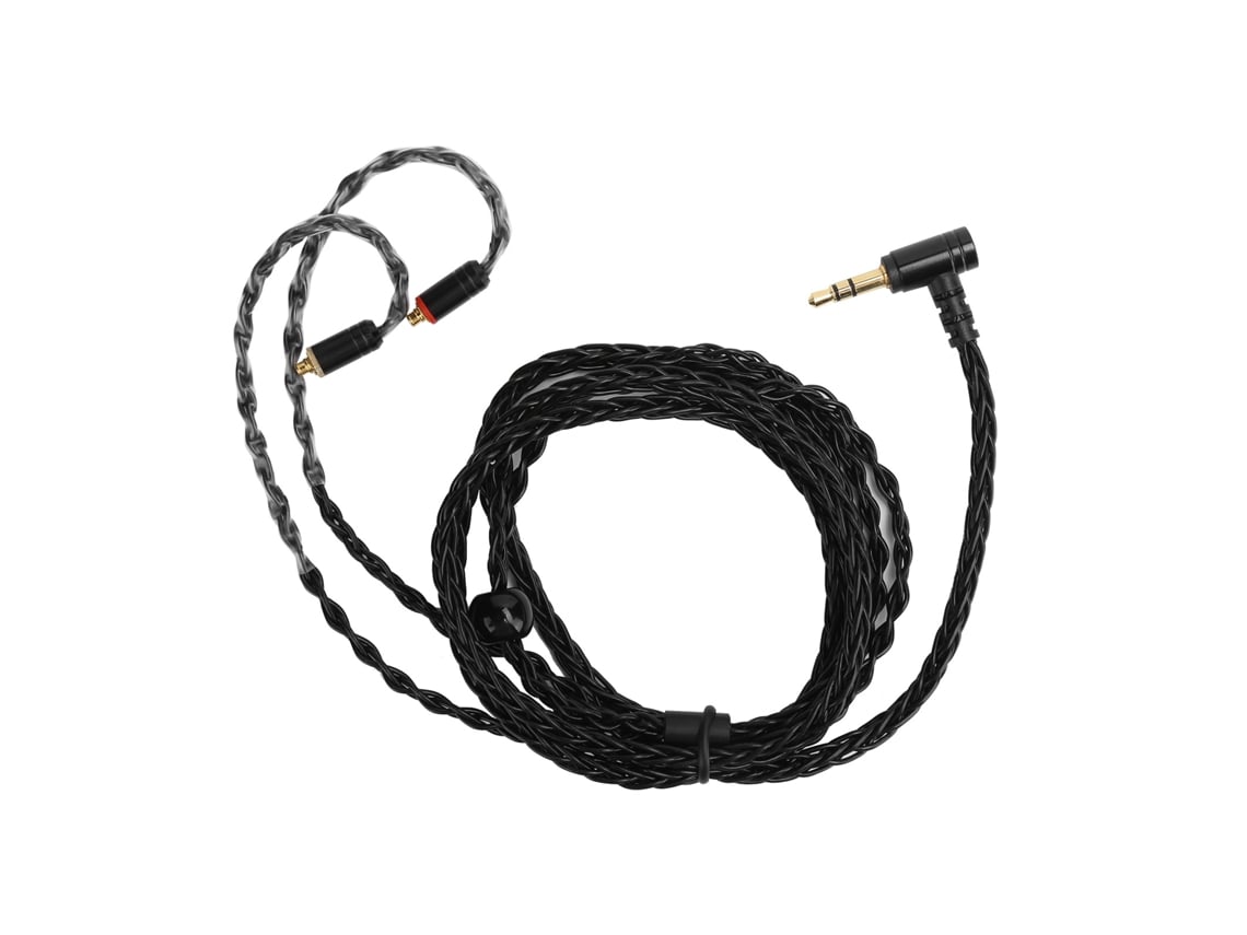 Cable Para Auriculares Mmcx De 3,5 Mm Para Shure Se215 Se535 Se846 Ue900, De Plata, Monocristalino, Con Cable De Cobre, Repuesto Negro.
