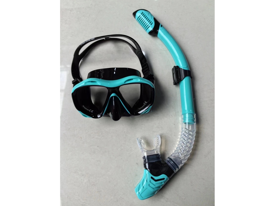 2026rebe-equipo De Snorkel Para Adultos Con Máscara Antideslumbrante Y Snorkel Seco Lentes De Vidrio Templado Protección Uv
