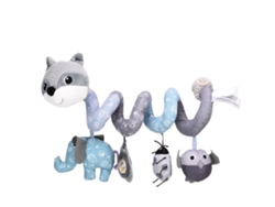 Peluche De Lobo De Crin En Espiral Para Bebé, Multifuncional, Para Cochecito, Cuna, Gris.