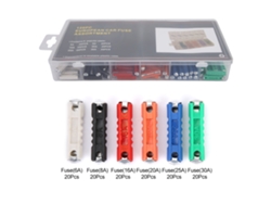 Caja de fusibles de 120 piezas para coche, barco, camión, 6A, 8A, 16A, 20A, 25A, 30A. Kit automotriz.