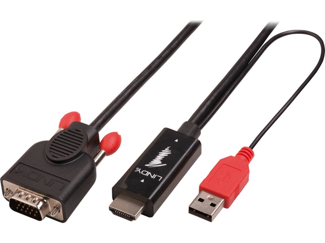 Adaptador HDMI LINDY HDMI/USB para VGA Negro 1m