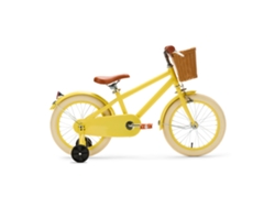 Bicicleta infantil retro amarilla de 16 pulgadas con cesta - Generation