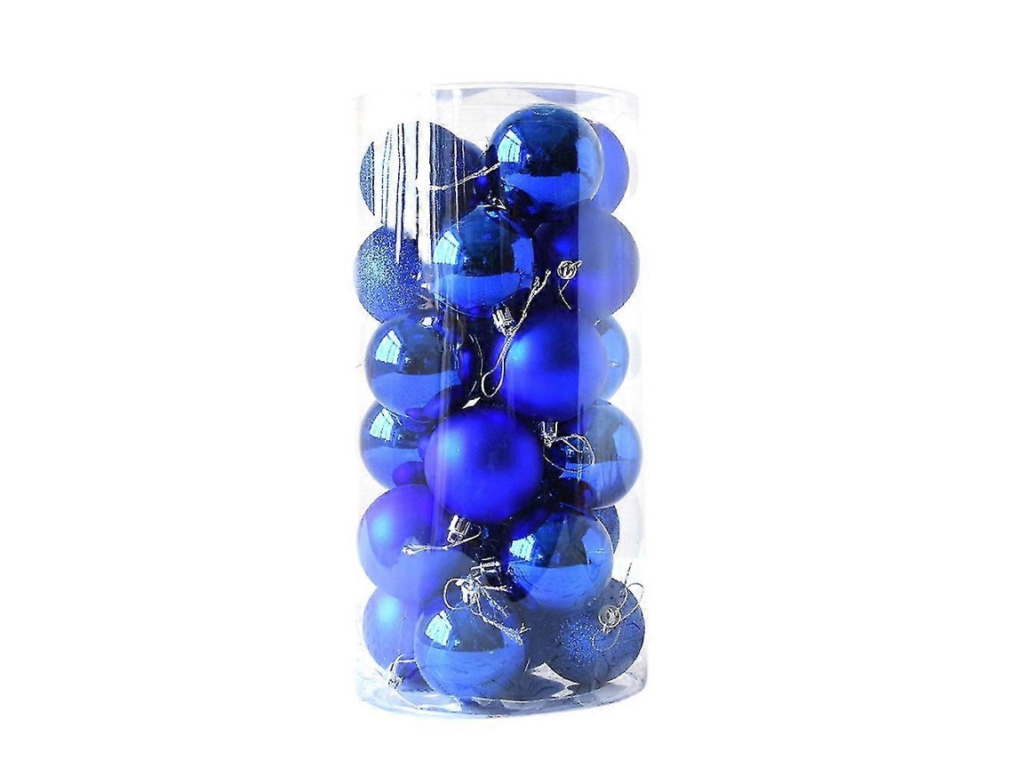 24 adornos navideños brillantes y pulidos en forma de bola, de 3,8 cm. Hengjian (1,5 pulgadas).