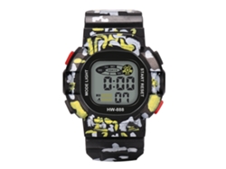 Reloj Electrónico Infantil De Cuero Pvc Moda Niños Pulsera Negro