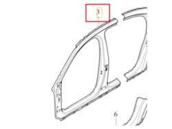 Volvo S60 V60 Delantero + Centro Pilar Derecho Marco Piel Exterior Puerta Derecha