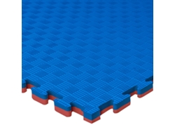 Tatami Puzzle 9 PIEZAS (9m2) Esterilla Goma Espuma Tatami Suelo para Gimnasio Ideal Artes Marciales 1m x 1m x 2cm Rojo/Negro