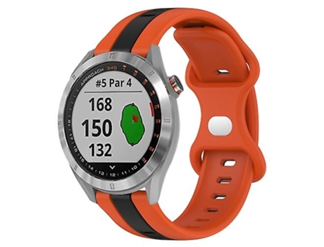 Correa Smartwatch Para Garmin Approach S40 20Mm Naranja-Negro VENISYMLIS