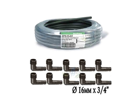 Tuberia RAIN BIRD Spx-Flex 30 Mts 10 Codos 16Mm X 3/4 RAIN BIRD