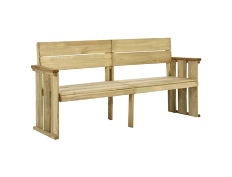 vidaXL Banco de jardín de madera de pino impregnada 172 cm