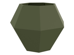 Maceta verde oliva 100 x 100 x 80 cm Acero Vidaxl
