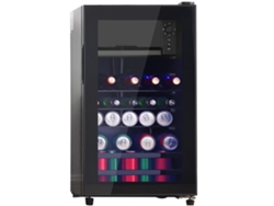 Mininevera Con Congelador 76l - Congelador 6l, Nevera 70l, Bajo Ruido, Compresor, Eficiencia Energética, Estantes Regulables - Negra