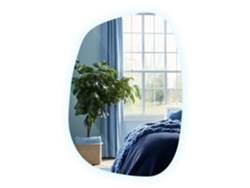 Espejo de pared LED sin marco irregular Espelharte (49 x 34 cm, luz fría de 6500 K)