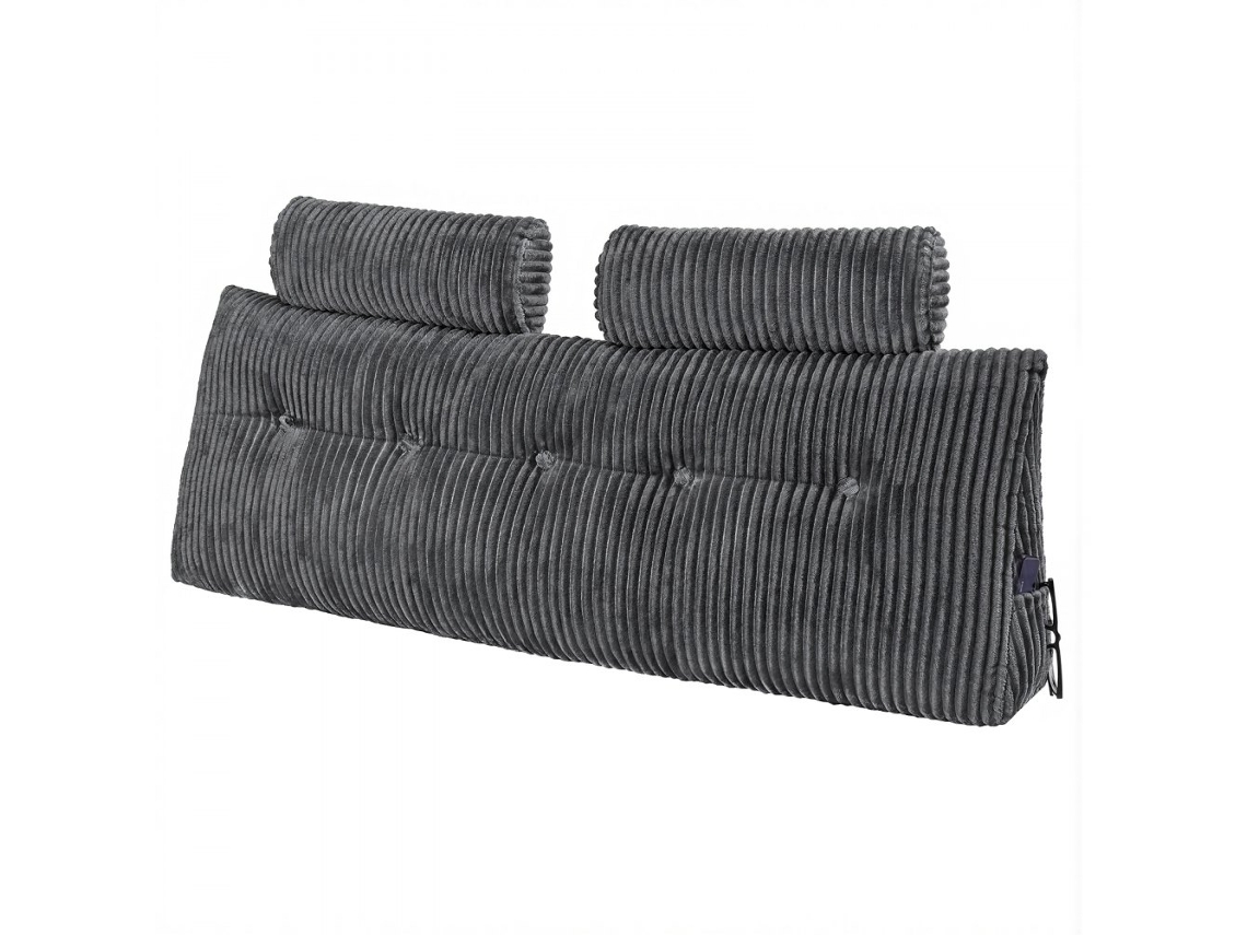 Conjunto De Almohadones De Cabecera Queen En Terciopelo Con Bolsillos De Almacenamiento Tekmaquinas