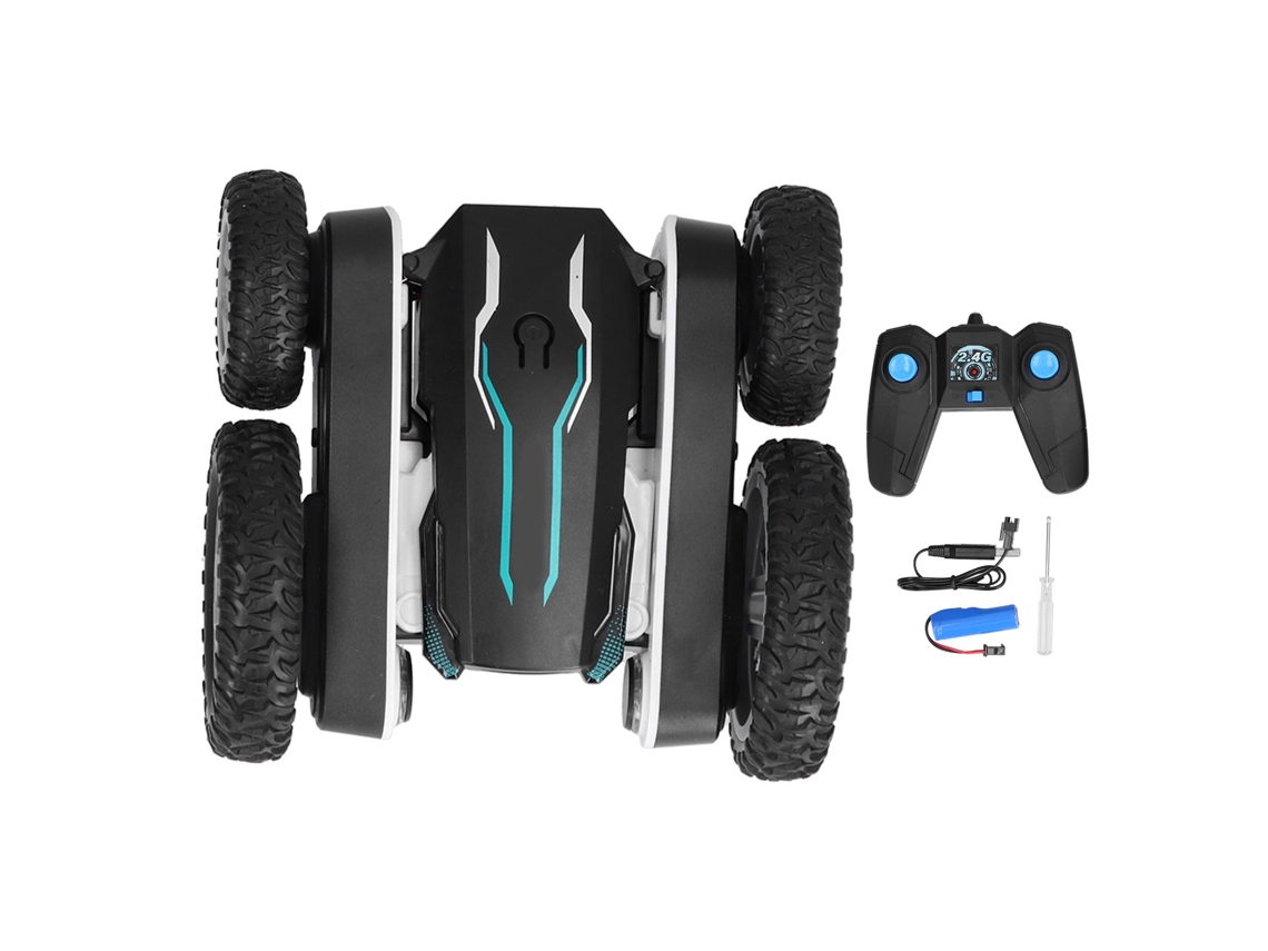 Ats-coche De Control Remoto Doble Cara 4wd Con Volteo 360°, Coche Acrobático Rápido Para Interior Y Exterior (negro)