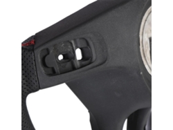 Volante Negro De Fibra De Carbono Perforada Con Costuras Rojas Y Diseño Finger Racing Para P703 2024