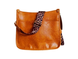Bolso bandolera con correa de guitarra y estampado de leopardo multicolor, bolso bandolera para niña, amarillo Lalamoli