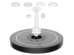 Fuente Solar Flotante De 21,5 Cm Con 4 Boquillas.