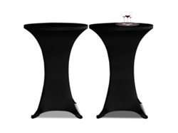 Mantel elástico Ø80, negro / 2 piezas DKD HOME DECOR