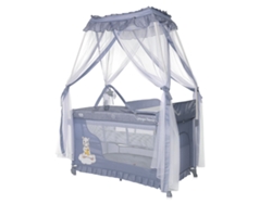 Cuna de viaje Lorelli Magic Sleep con dosel y cambiador, color gris frío (2 niveles)