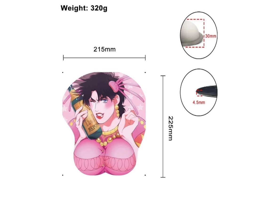 G05 Lh-200 SIURN Alfombrilla de ratón de silicona 3D con dibujos animados de anime