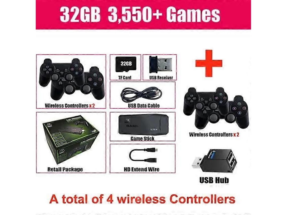 Consola de juegos retro GOKOCO M8 4K 60fps con salida HDMI, control remoto para TV, portátil.