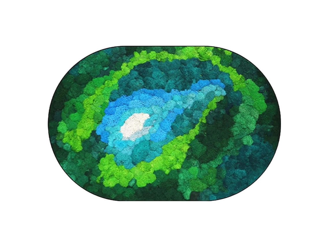 Alfombrilla Antideslizante Para Baño - Rzxx - Paisaje Con Musgo - 5 40*60 Cm tela Técnica + Base De Goma