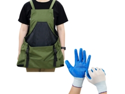 Delantal De Jardín Con Bolsillos Y Guantes, Bolsa De Cosecha Con Bolsillos De Liberación Rápida, Regalos Para Hombre Mujer