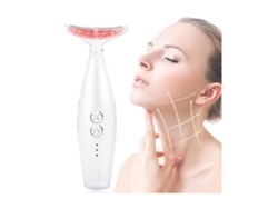 Masajeador facial portátil, masajeador de doble cuello, dispositivo eliminador de mentón blanco, Chennnls