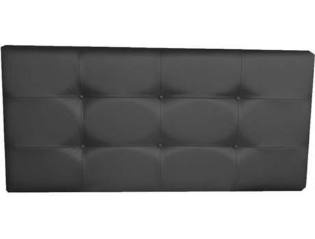 Cabecero DECORQUALITY Texas Botones (Negro - Polipiel - 105 x 70 cm)