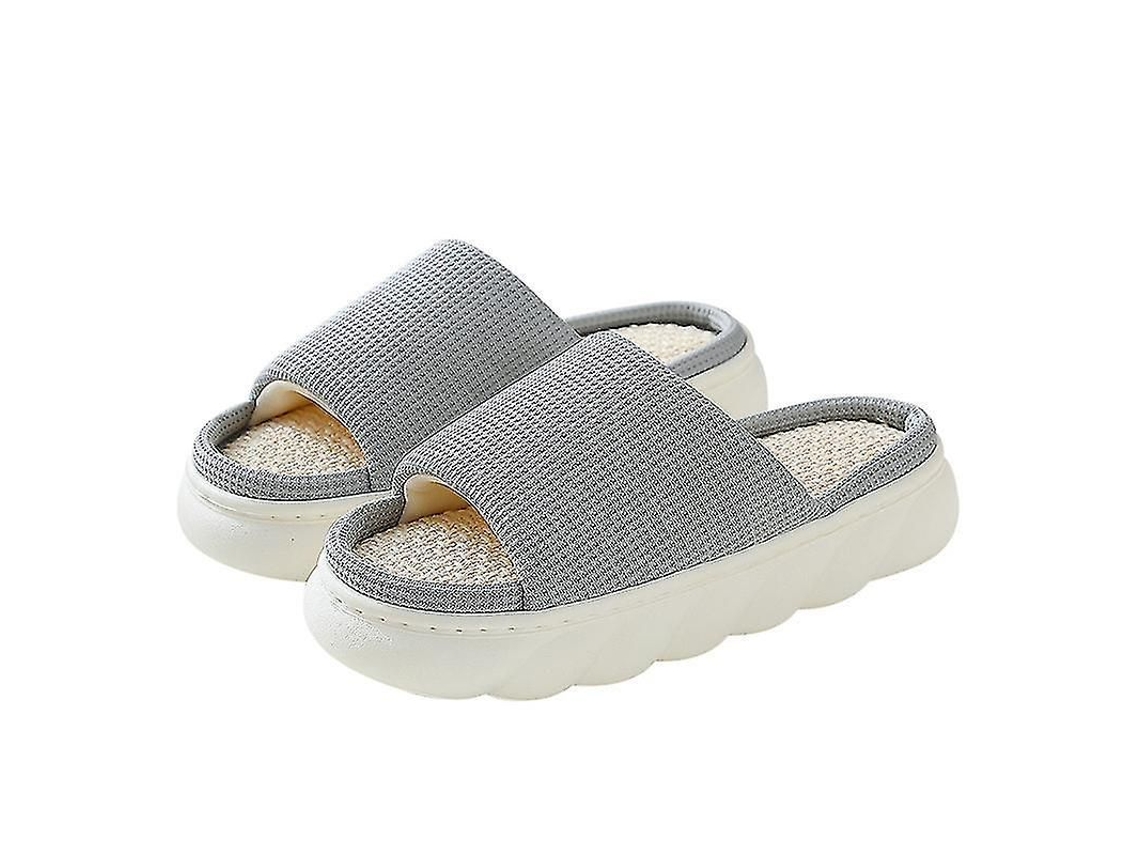 2026-zapatillas De Lino Para Mujer Suelas Gruesas Antideslizantes Para Interior Temporadas Versátiles Tallas Eu36 Eu38 Eu40