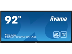 Pantalla LCD Prolite Te9218uwi B1ag 92 Class con retroiluminación LED, resolución 5K, para señalización digital e interactiva (91,5 cm)