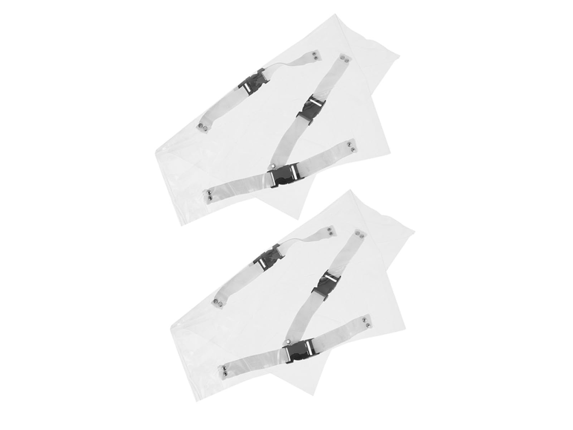 Conjunto De 2 Capas De Almofada Transparentes Em Pvc Para Pés De Cadeira Odontológica.